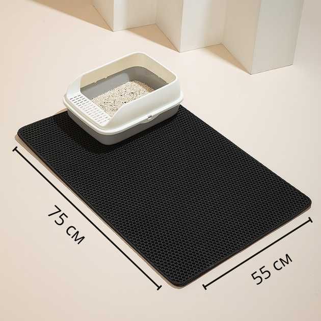 Килимок двошаровий для котячого лотка (туалета) EVA 75х55 см