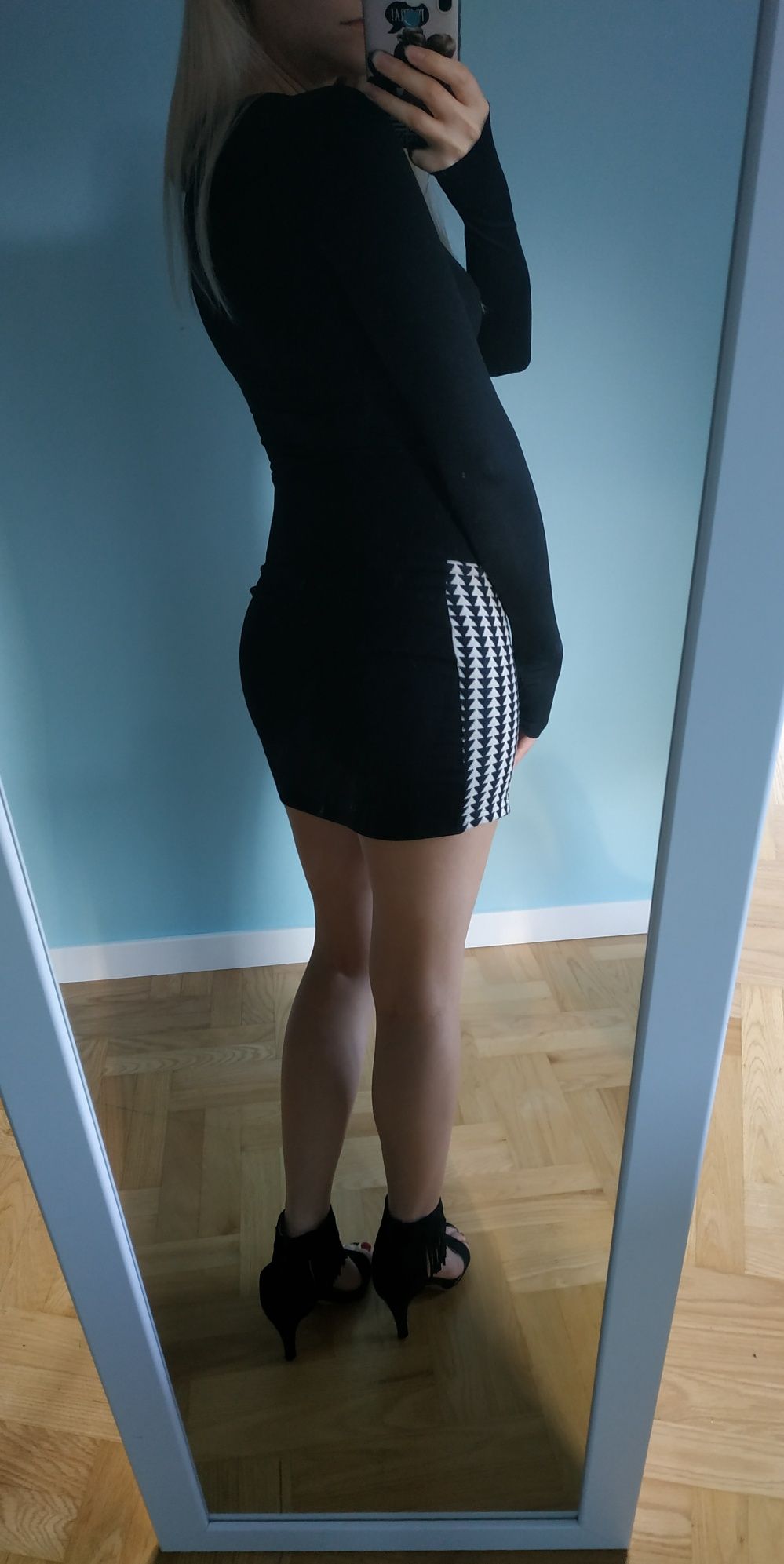 Mini spódnica w pepitkę z rozcięciem Vayle r. S