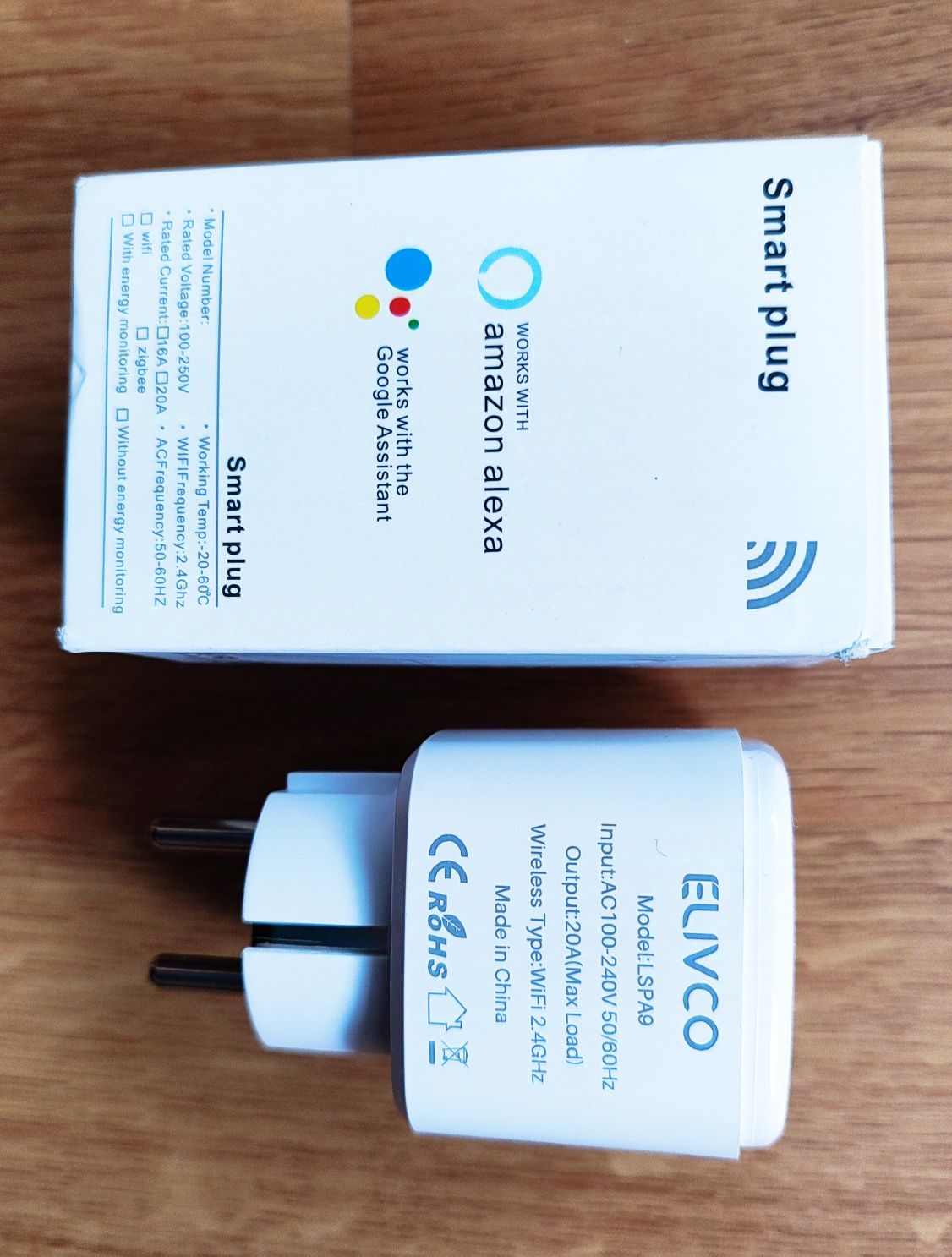 Умная Wi-Fi розетка 220В 20А таймер Smart Life tuya энергометром