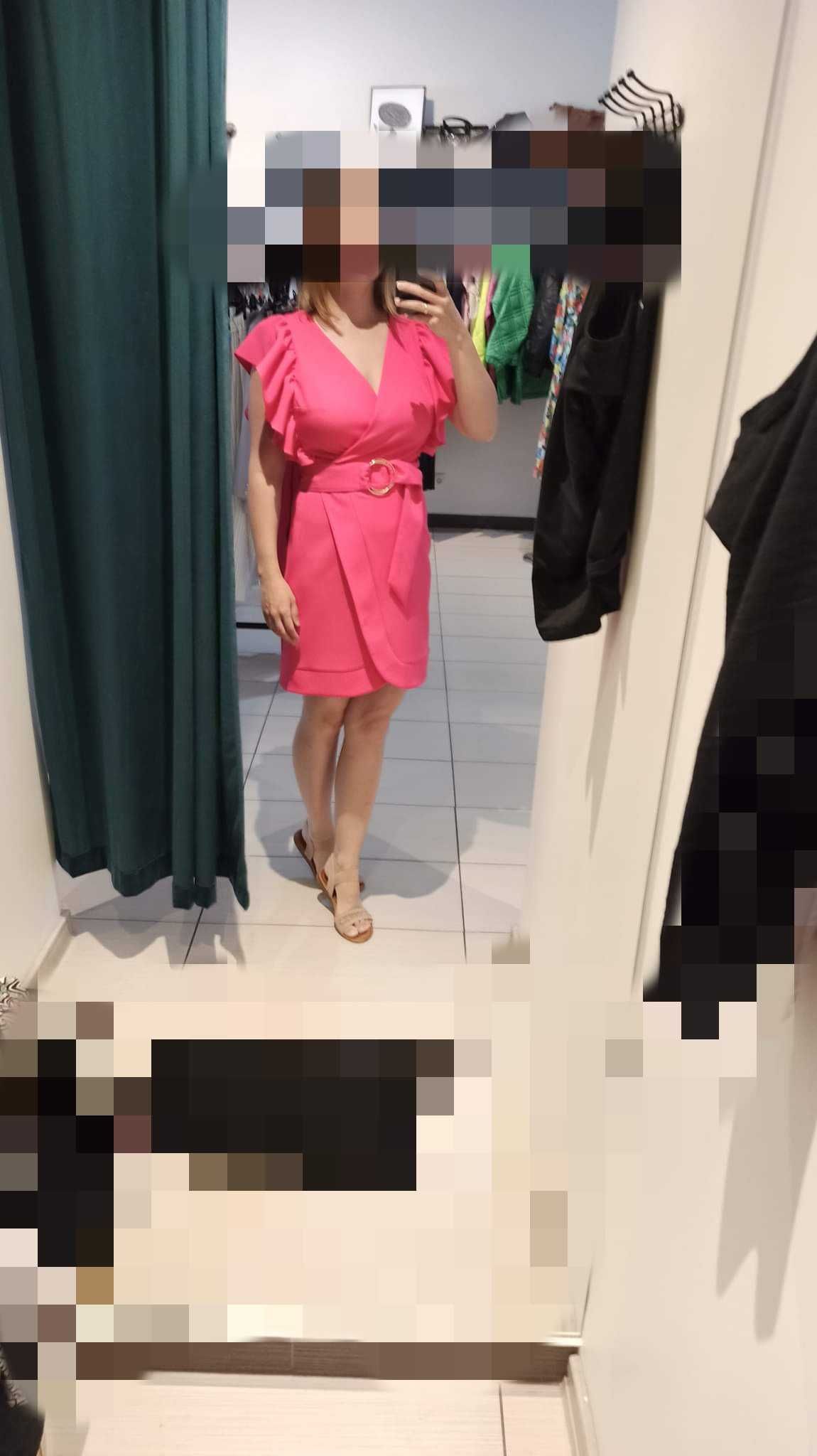 Sukienka czerwona elegancka 36 - S wesele święta sesja  NOWA