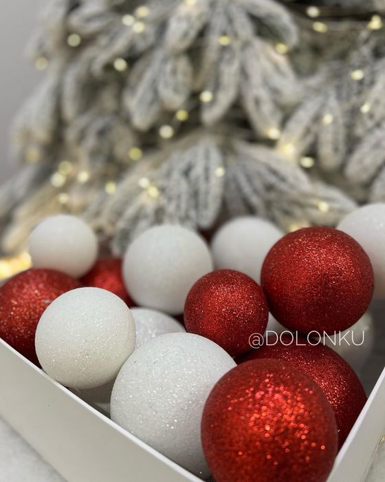 Новорічні кульки, набір куль на ялинку, прикраси, декор