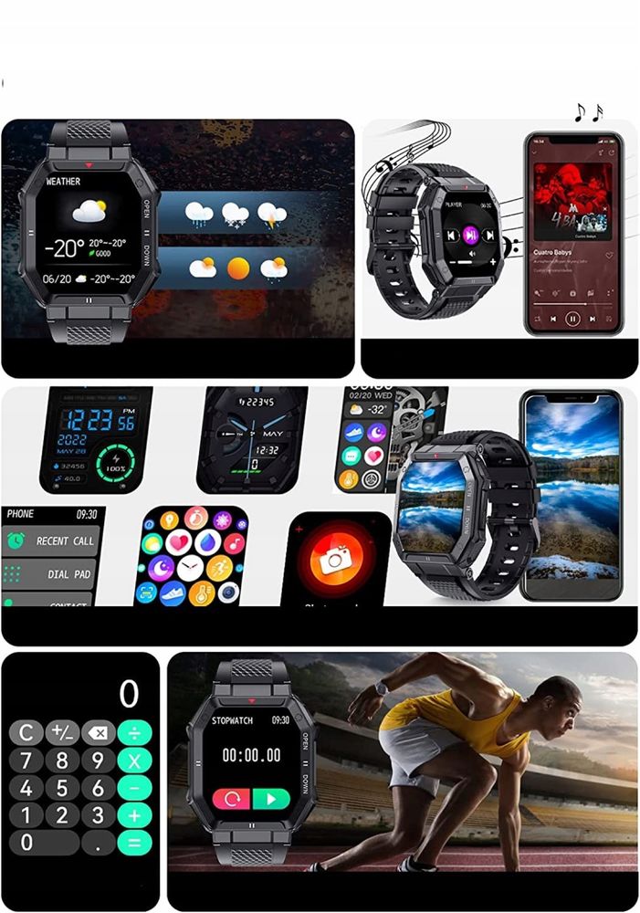 Meega smartwatch wojskowy hit!!