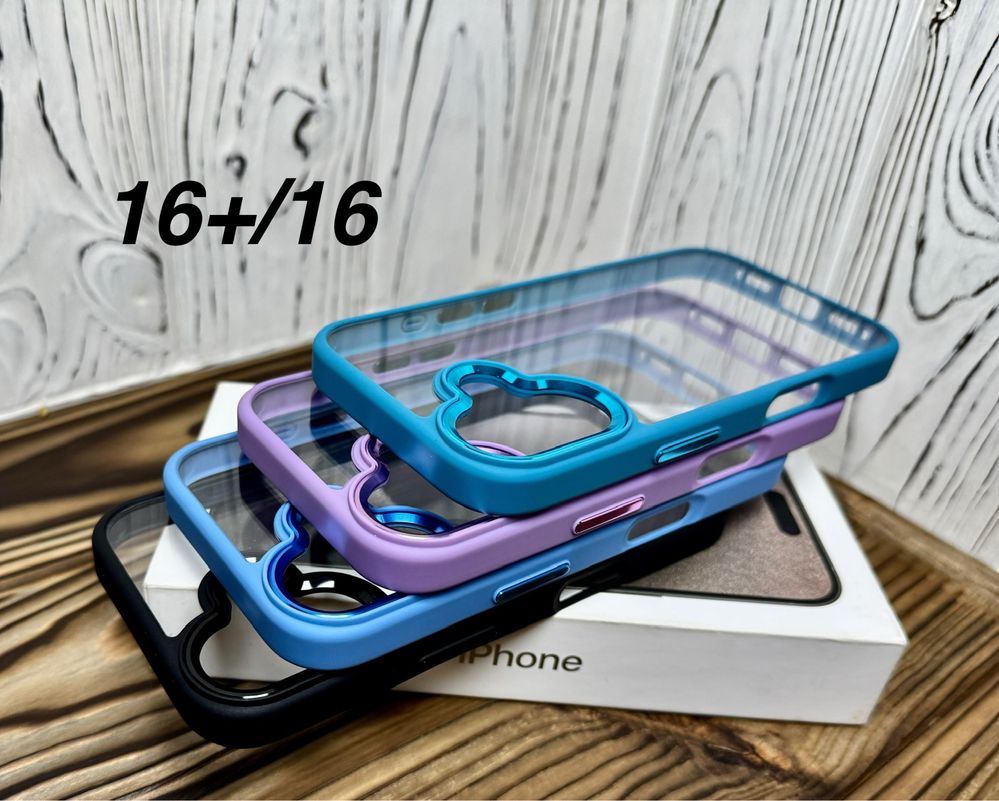 Чехол IPhone 16 black, blue, 16 plus Teal, pink, purple, не желтеет!