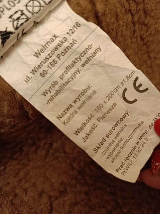 Koc wełniany welmex / kołdra