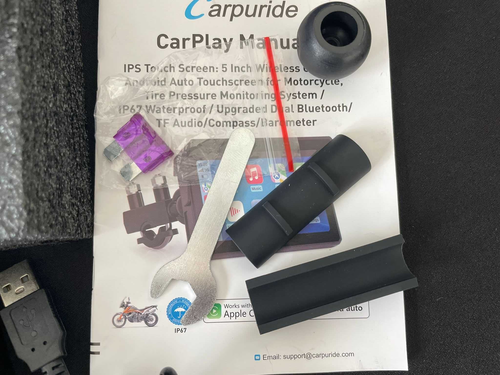 Carpuride 502 PRO - GPS Moto Carplay e Android Auto