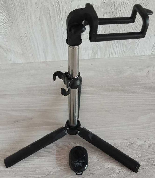 Селфи держатель Штатив-монопод Тринога Пульт Android iOS