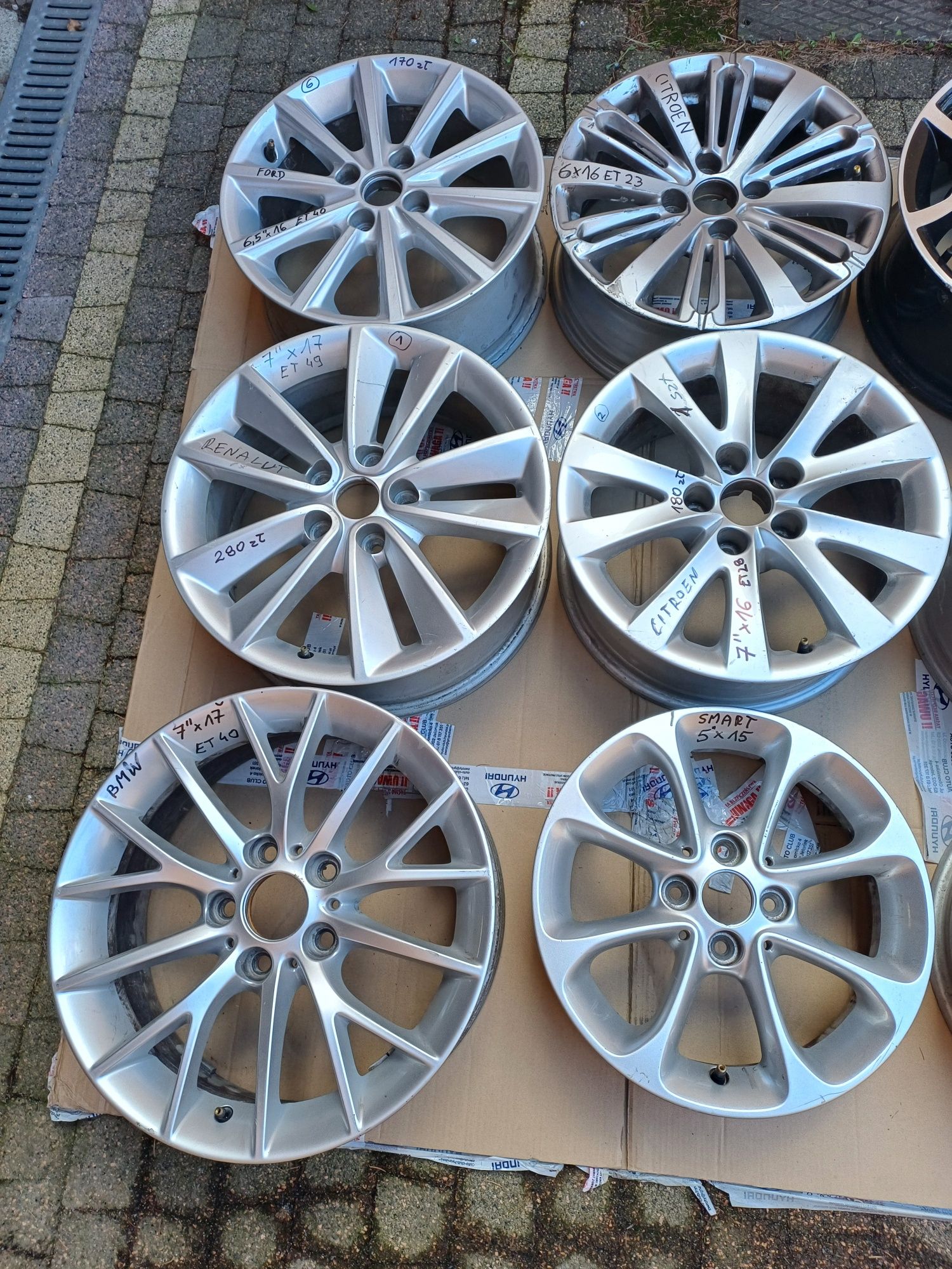 Felgi aluminiowe pojedyńcze 15,16 ,17,18,19,20audi,ford,vw.