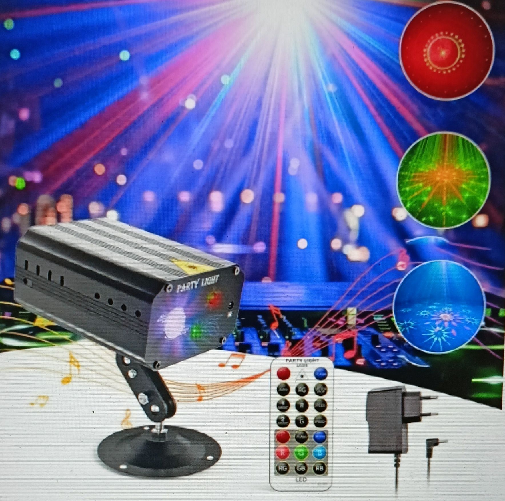 Nowy mini DJ Disco laser , projechtor  party  świetlny