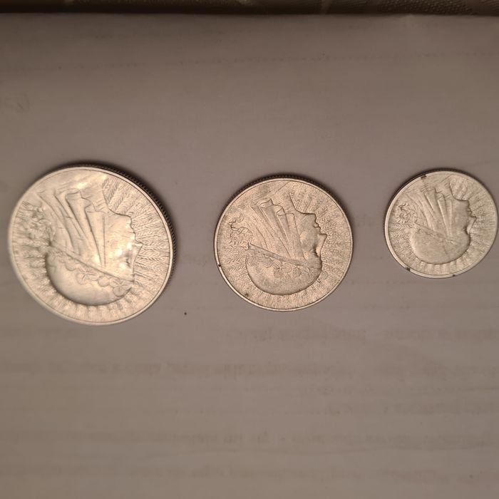 Monety srebro 3× Glowa kobiety 2,5,10 zl