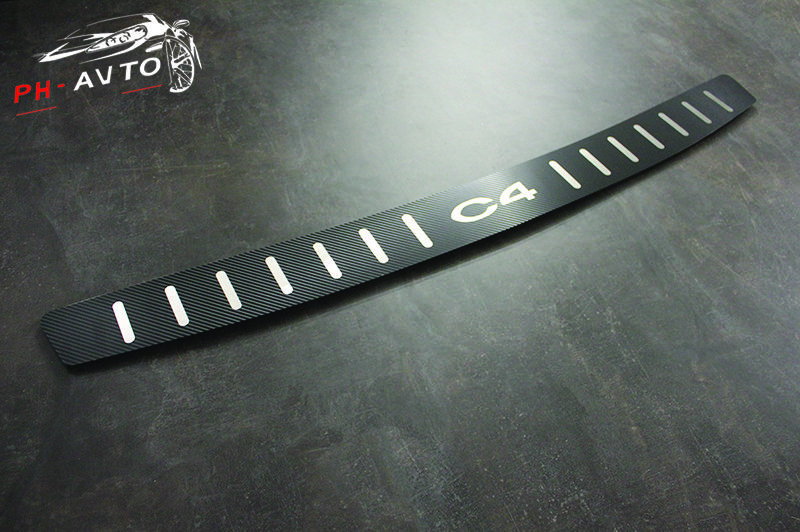 Накладка на бампер Citroen Grand C4 Picasso 2006-2013 г.в. Карбон