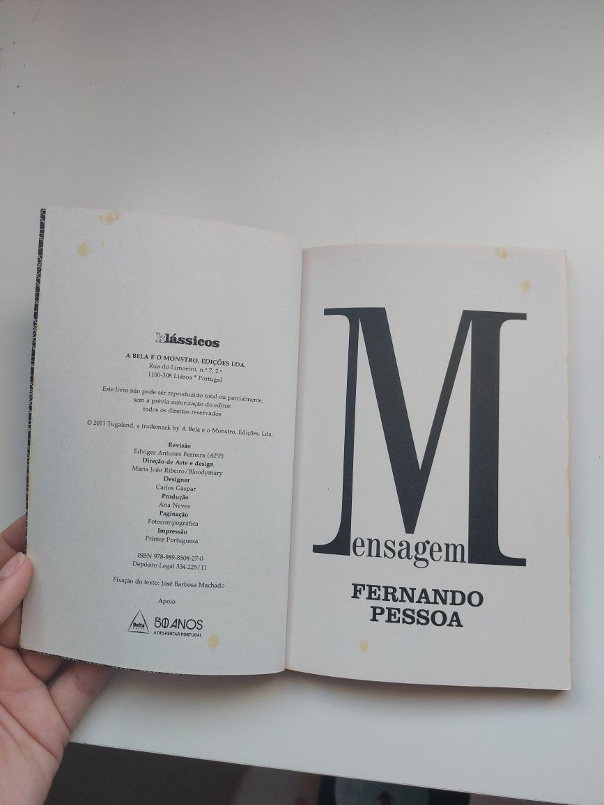 Livro "Mensagem", de Fernando Pessoa