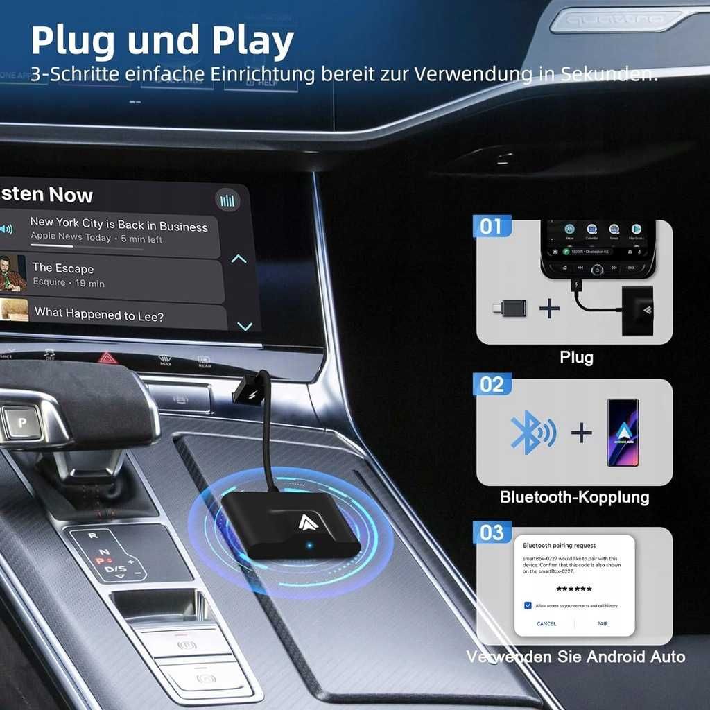 Bezprzewodowy adapter do systemu Android Auto