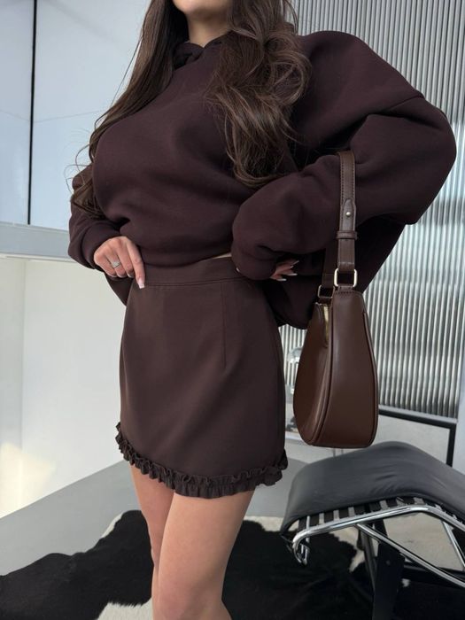 Теплий комтюм з шортами- спідницею