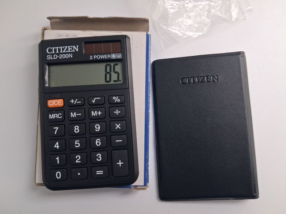 Калькулятор CITIZEN SLD-200N, чохол, сонячне + батарейка - за мілку
