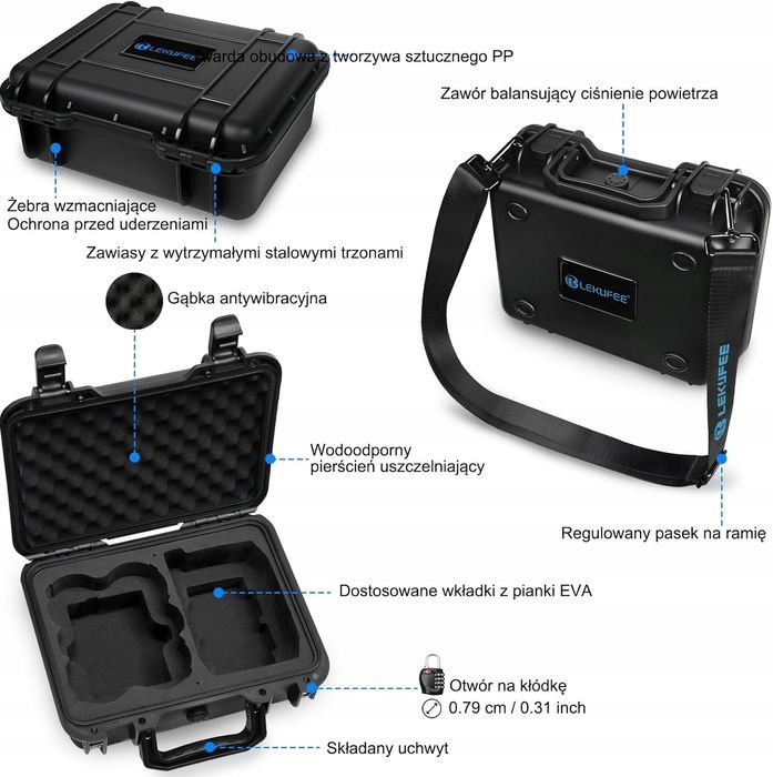 Walizka ochronna do DJI Neo Fly More Combo Lekufee Wodoodporna IP67