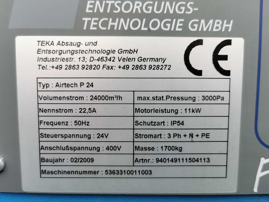 Odciąg pyłu,filtrowentylacja,wyciąg dymu spawalniczego TEKA AIRTECH