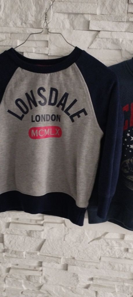 Lonsdale,H&M bluzy chłopięce 122-128