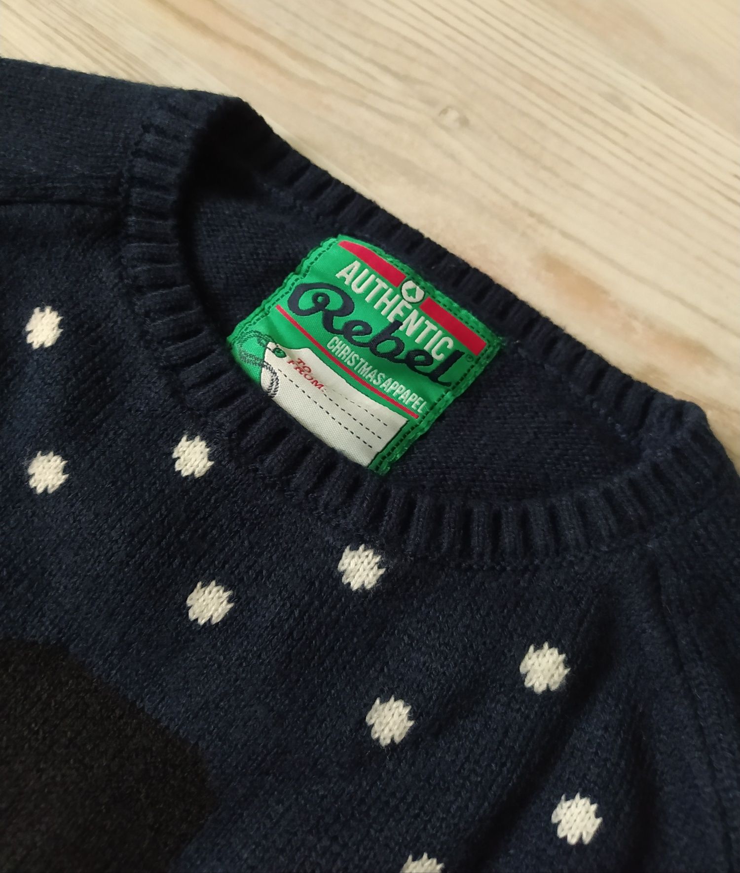новогодняя рождественская кофта свитшот свитер реглан Rebel(Primark)