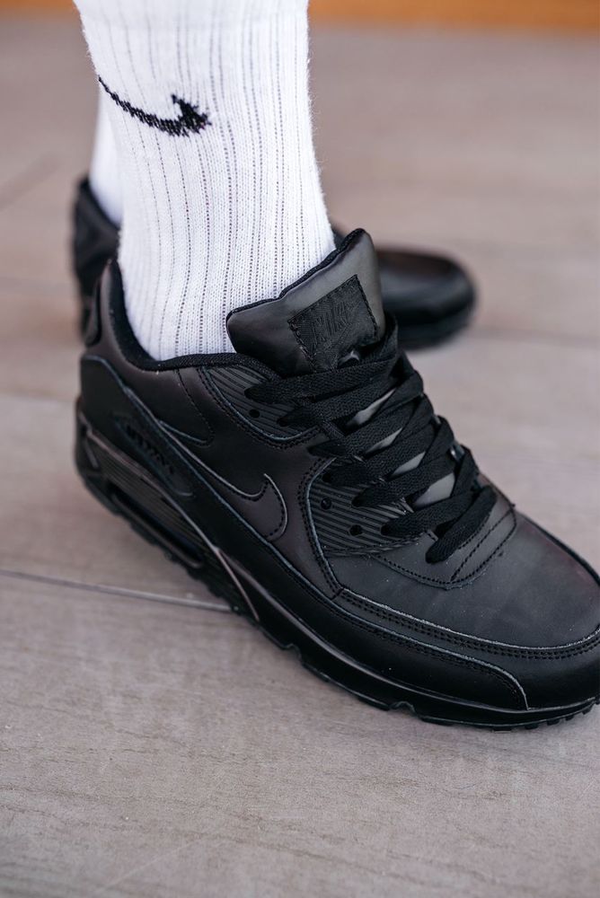 Кросівки Чоловічі Nike Air Max 90 "Black" Топ Premium Без передоплати