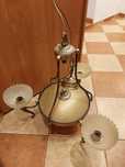 Lampa stara rzeźbiona wisząca