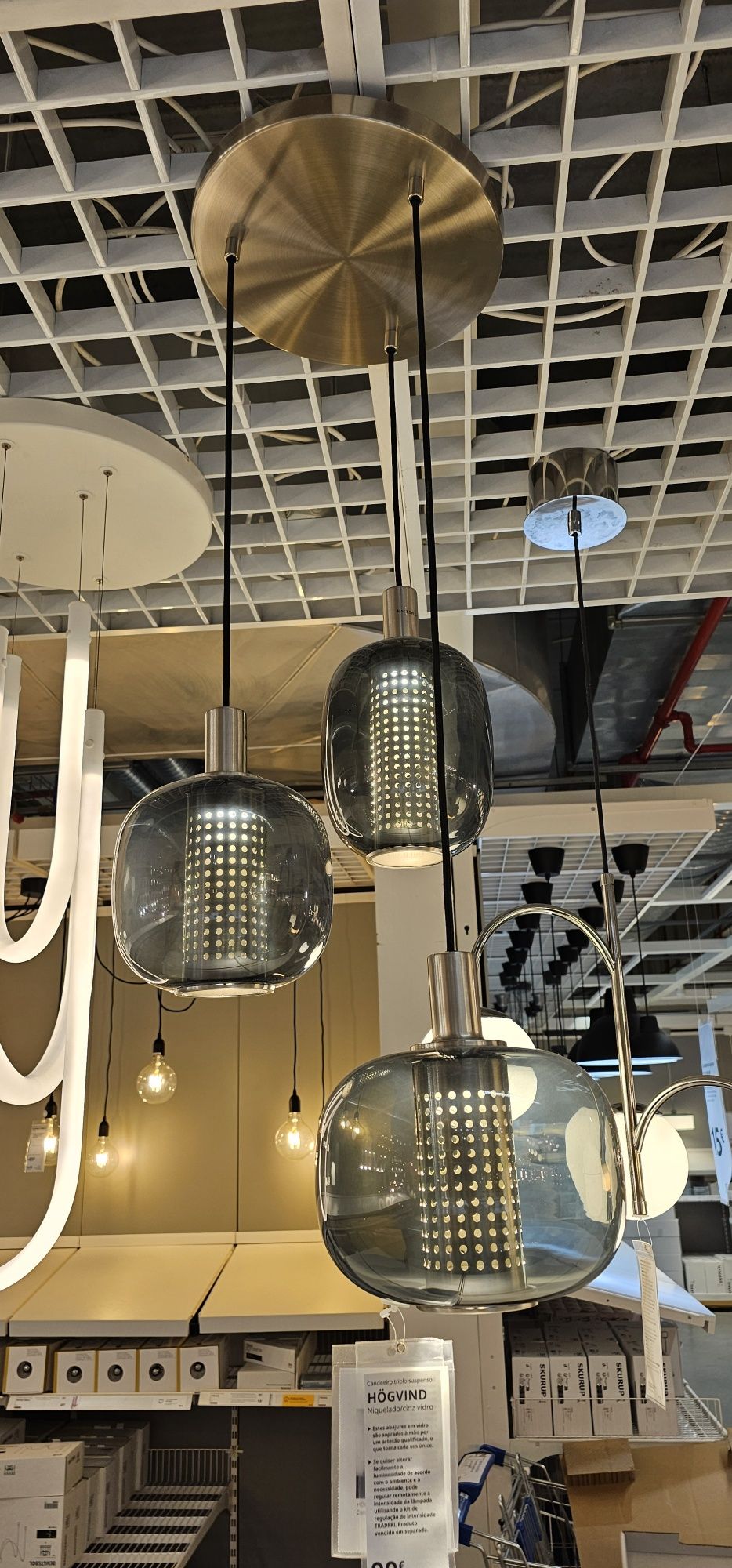 Candeeiro Ikea em vidro