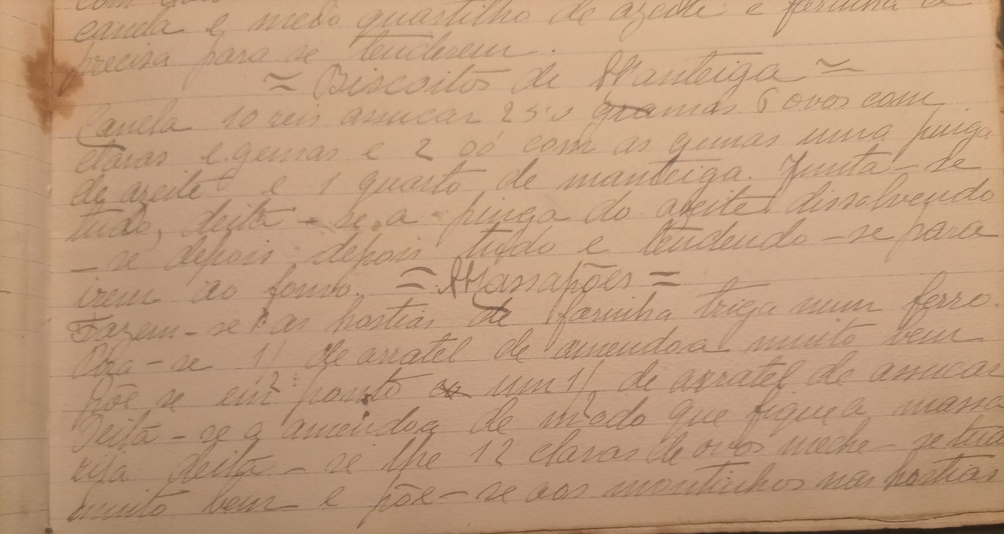 Culinária Cozinha Receitas Caderno Manuscrito Vinho