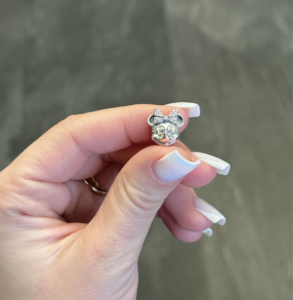 Серебряный шарм клипса Pandora s925 ale Микки Минни Маус