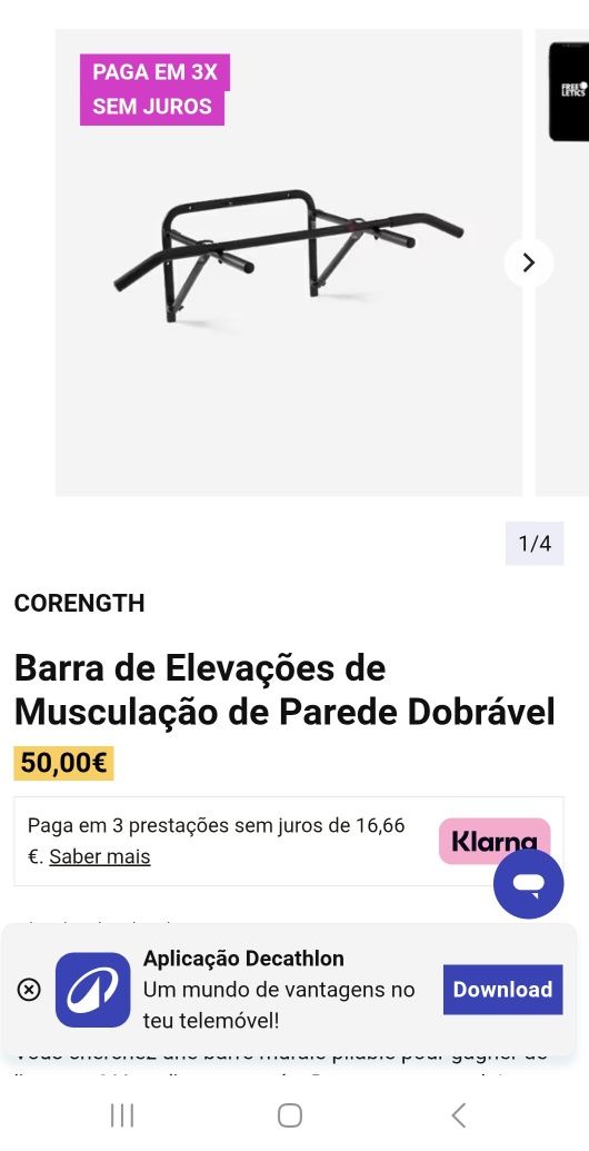 Barra elevaçoes Domyos