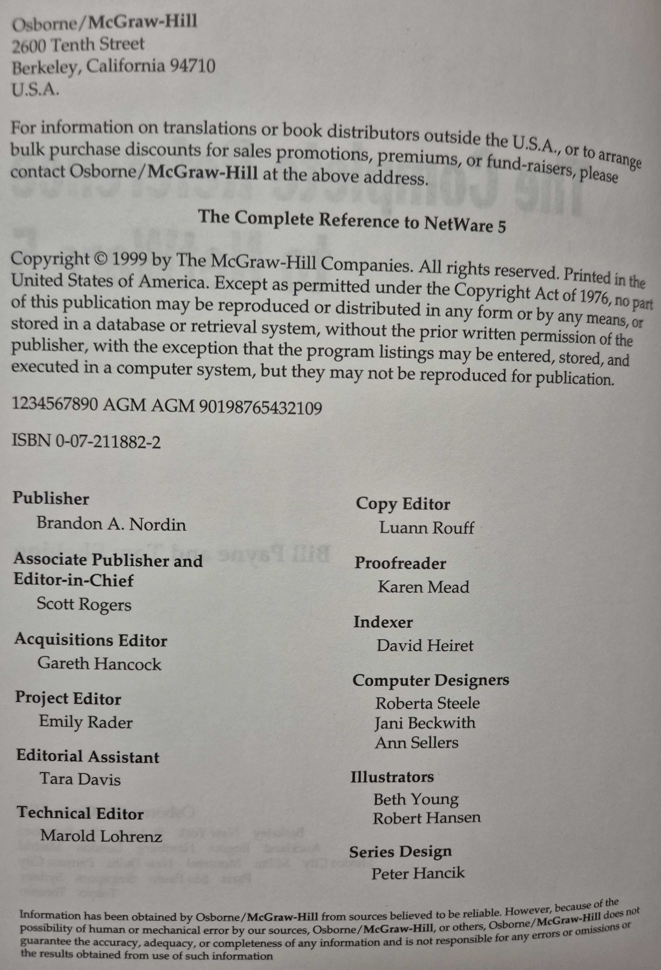 Livro «Netware 5 -The Complete Reference» de Bill Payne e Tom Sheldon