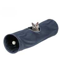 Tunel dla kotów z pluszu 90cm składany Relaxdays Szary