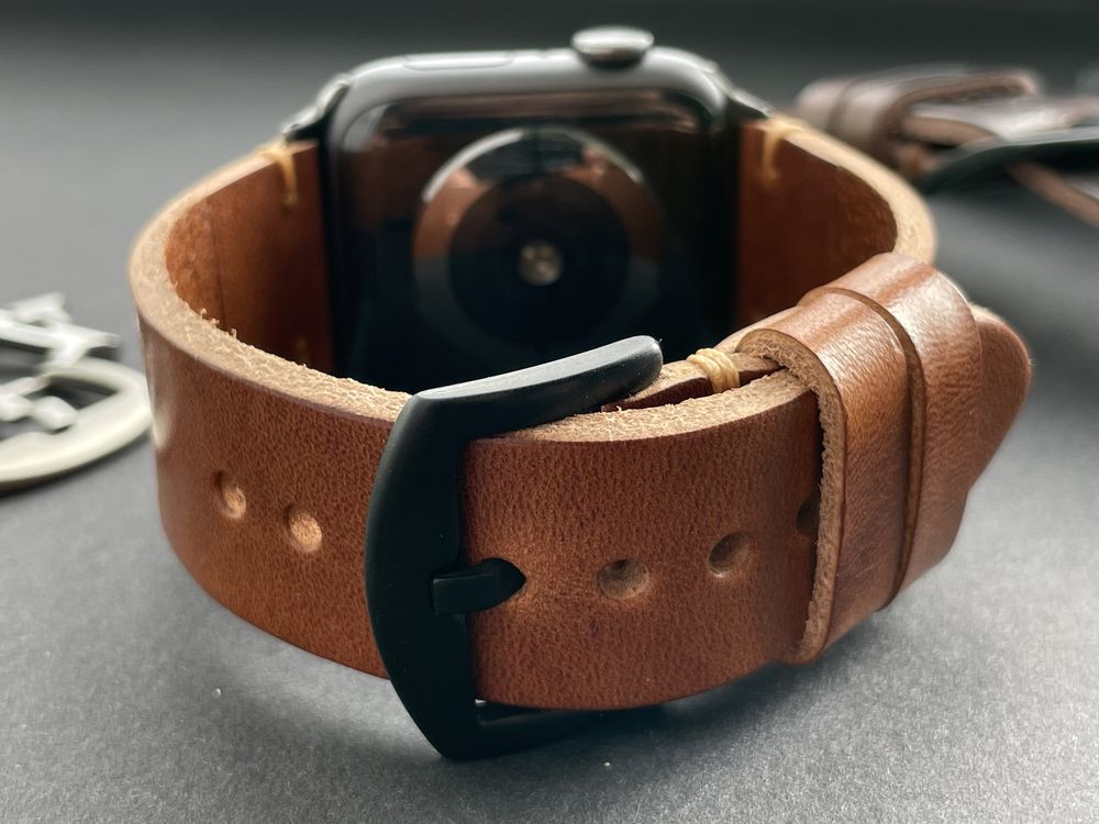 Ремешок для часов Apple watch из кожи коричневый