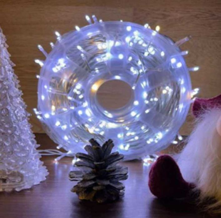 Вулична гірлянда 50 метрів флеш ефект 500led гирлянда Холодний білий