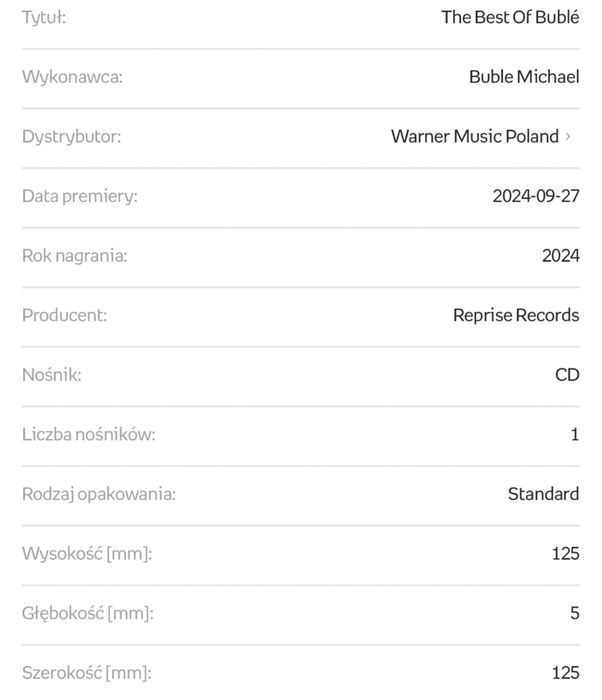 Michael Buble - The best of Buble - płyta CD