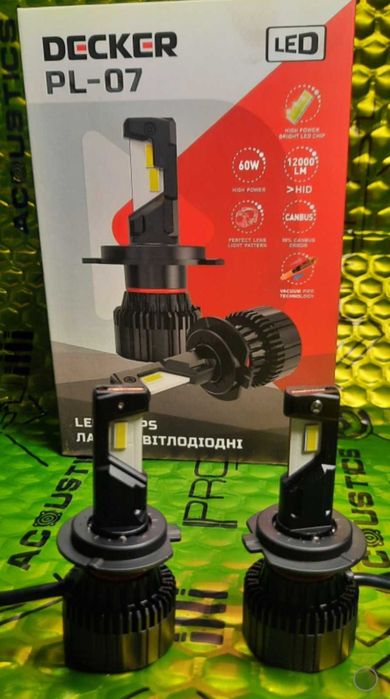 Лампа Decker Led PL-07 6K H7/Н4/Н1/Н11 CanBus 9-32V  60W 12000Lm