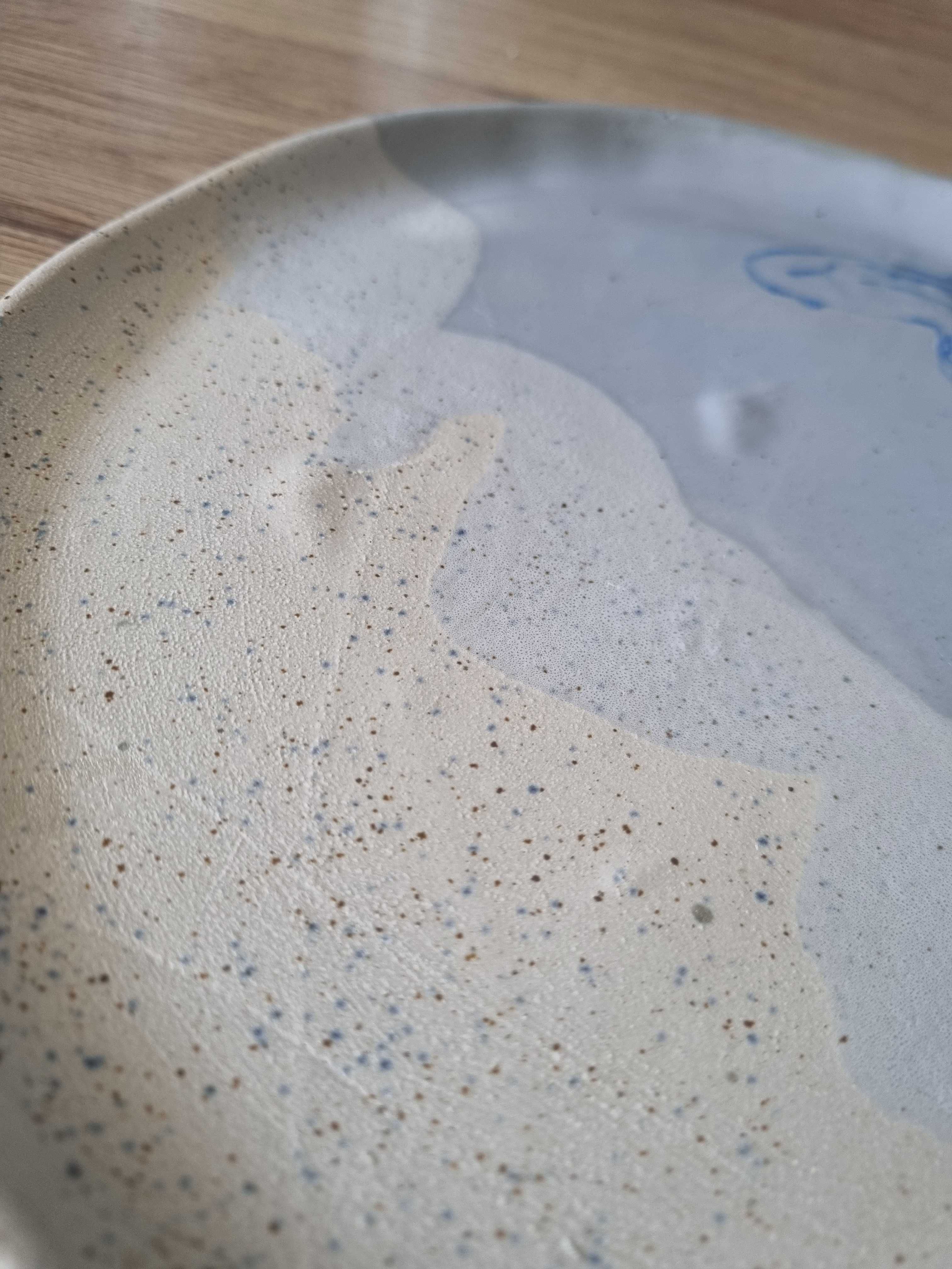 Ręcznie wykonany talerz ceramika