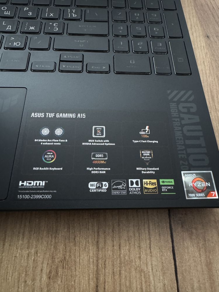 ASUS GAMING TUF A15 RTX 4060 16gb stan idealny plus gratisy