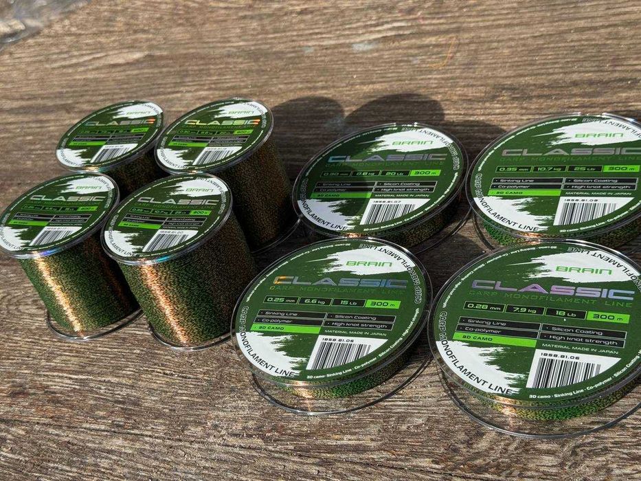 Волосінь/жилка/леска Brain Classic Carp 3D Camo 0.25-0.28-0.3-0.35мм