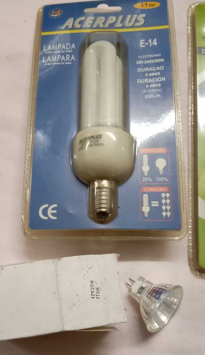 Lâmpadas novas, diversas, lote nº 9,  por 5€