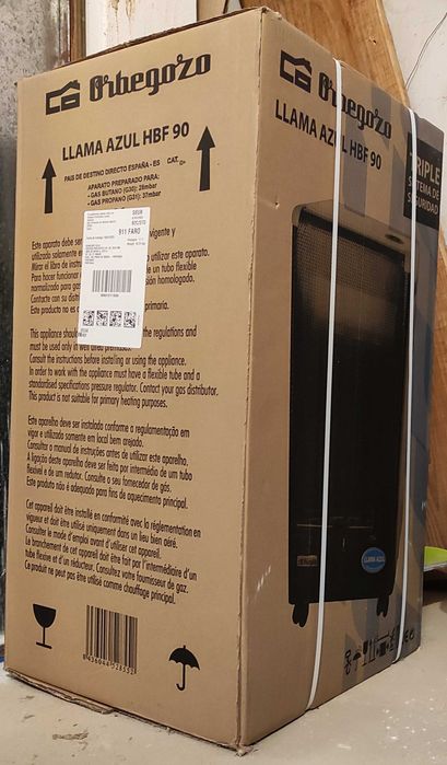 Aquecedor a gás ORBEGOZO HBF 90