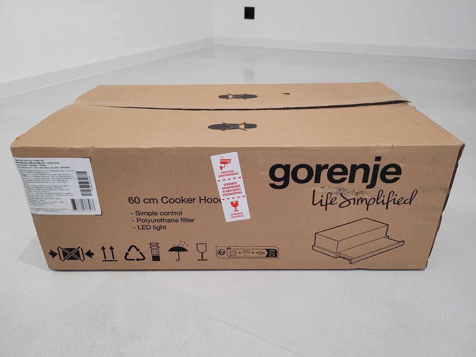 Okap GORENJE TH64E3SGB Stalowo-czarny