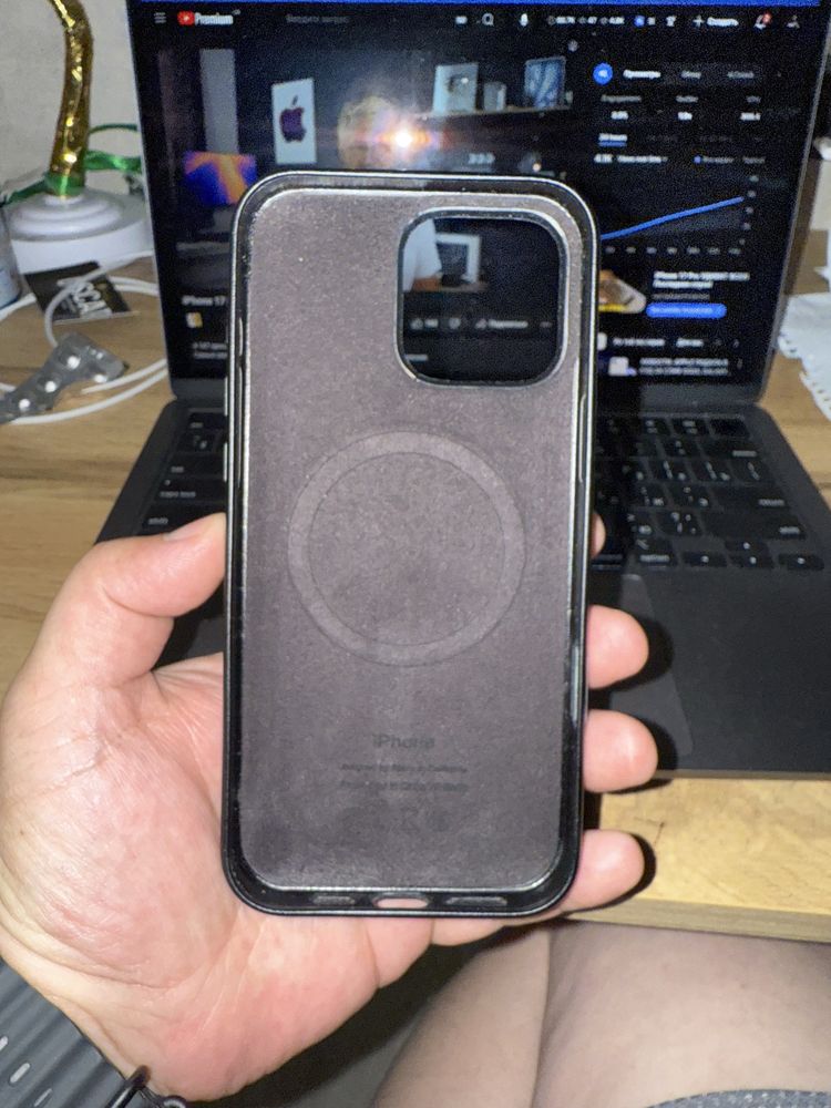 Кожаный чехол на Айфон 16 про макс iPhone 16 Pro Max