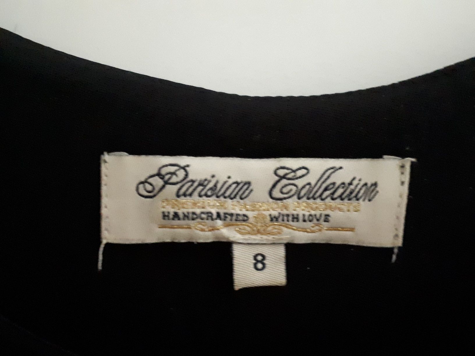 Sukienka rozmiar s parisian collection czarna wzór w groszki białe
