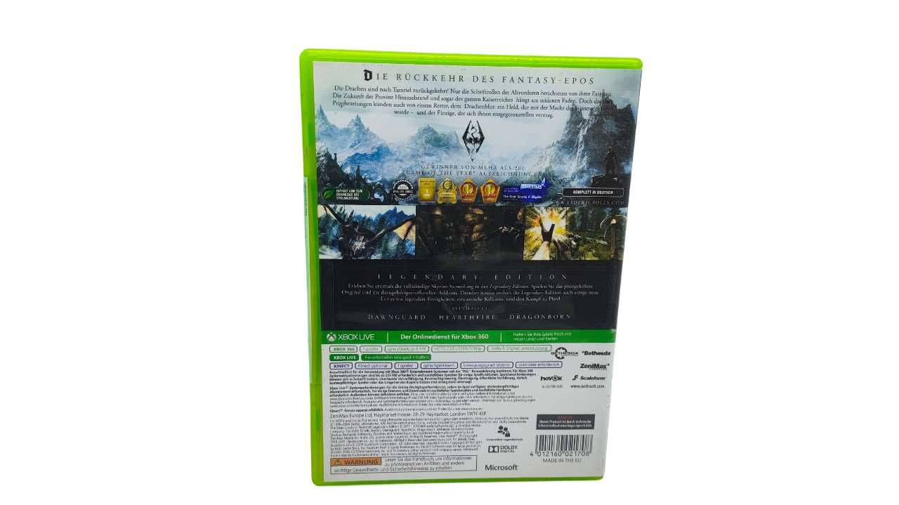 Gra Xbox 360 Skyrim: Legendary edition - na kinect lub pada