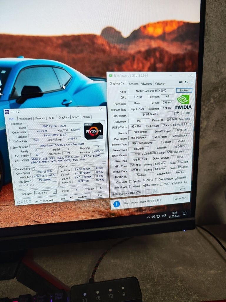 Ігровий ПК RTX 3070 | R5 5600 | ddr4 16gb | b450 | ssd 512gb | am4