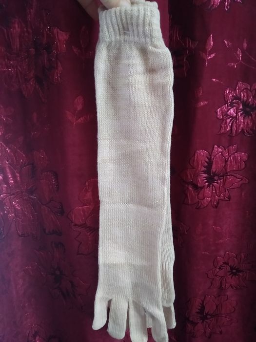 Перчаткі довгі  бєж жіночі