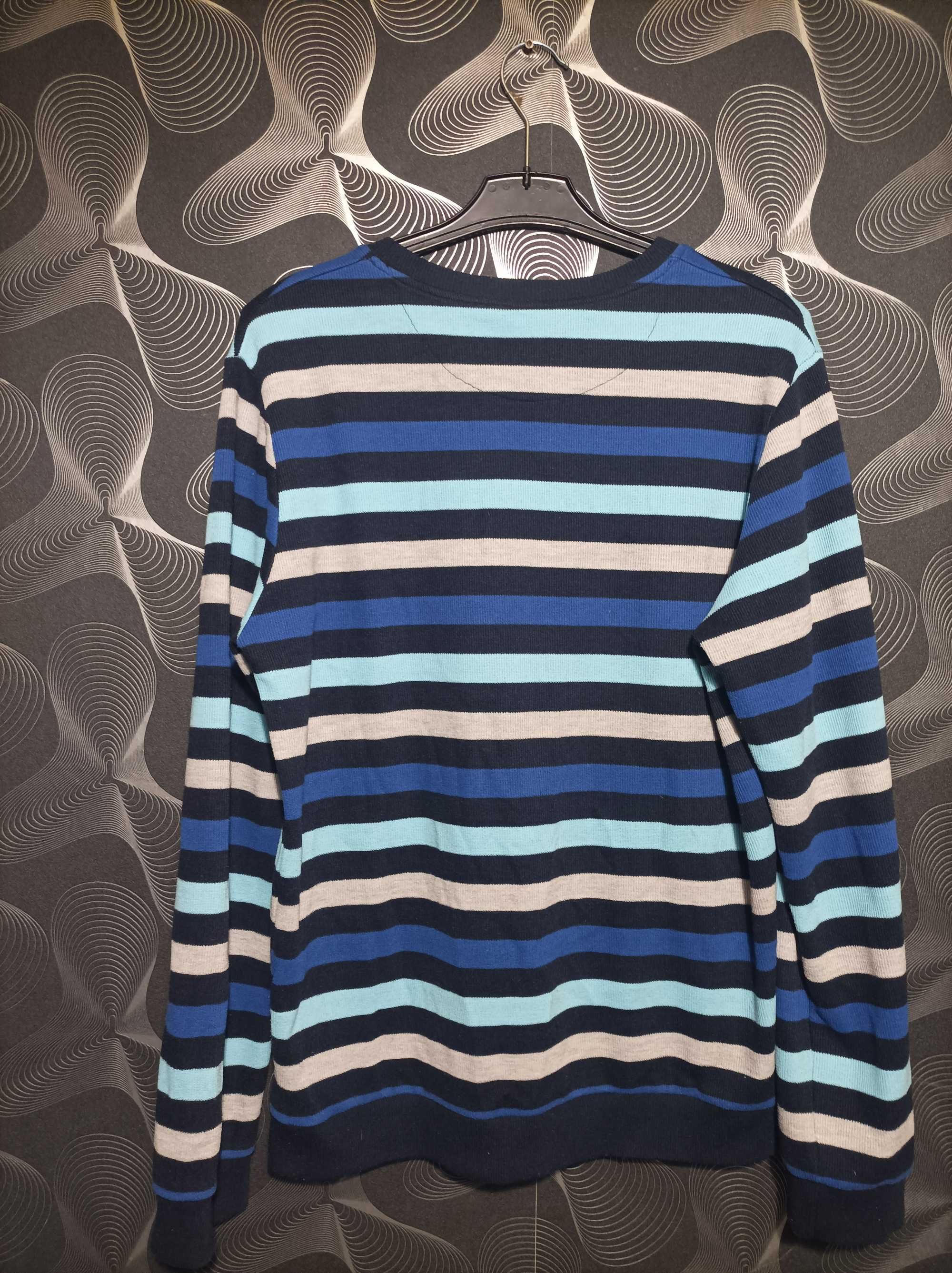 Sweter męski w poziome pasy marki M.O.O.N. & S.T.A.R. w rozmiar  XXL.