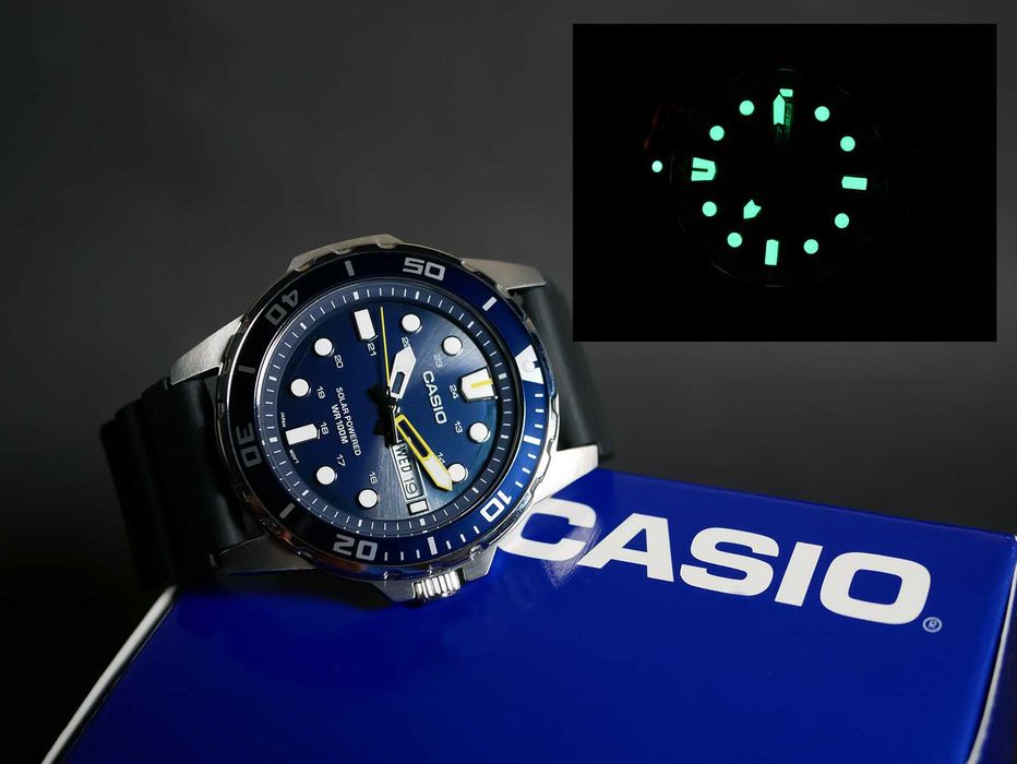 Casio MTP-S110L-2AV Solar Navy 47mm