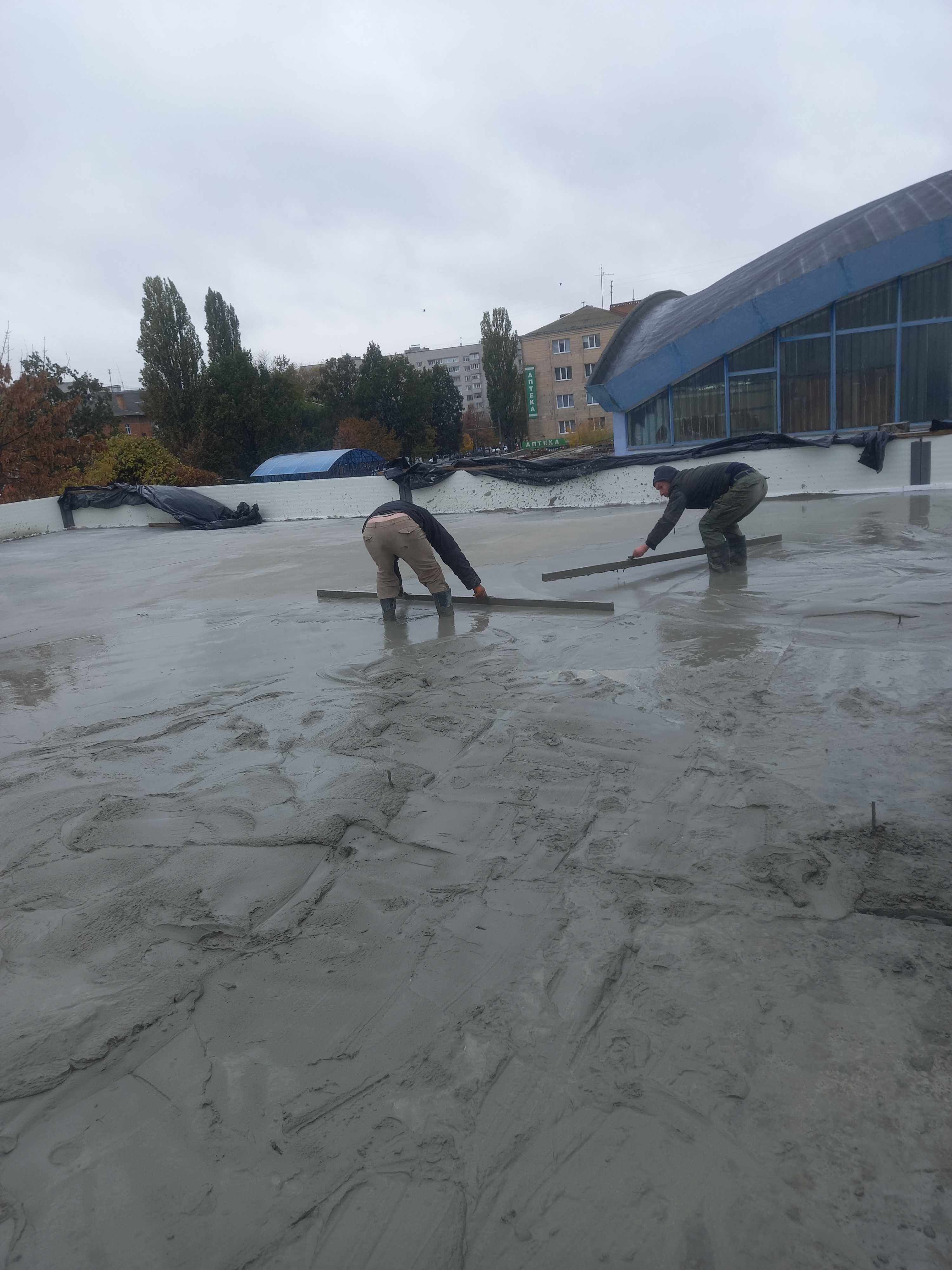 Промислові підлоги! Стяжка пола! Поли з Топінгом! Київ! Недорого!