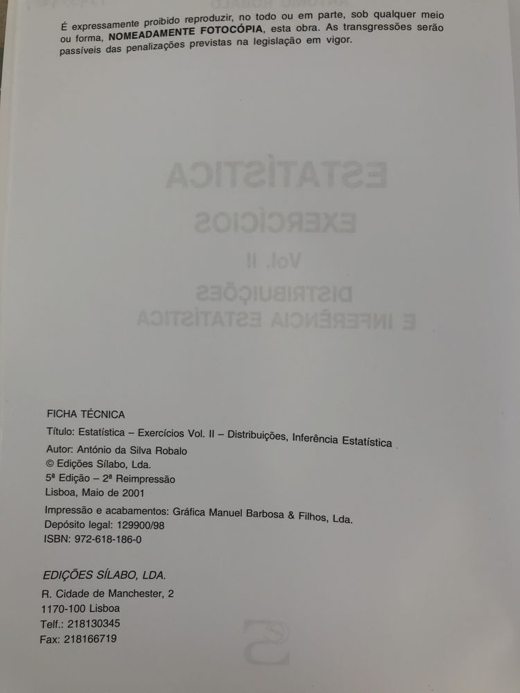 Livro Exercícios Estatistica volume II