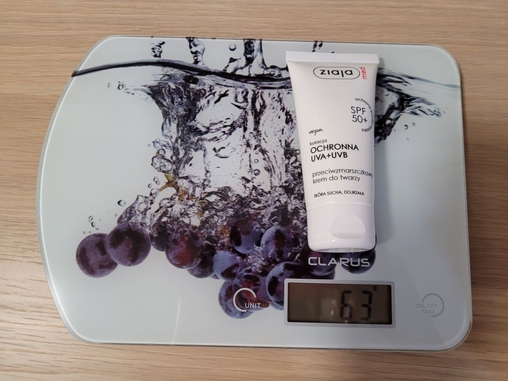Ziaja SPF 50+ kuracja ochronna UVA+UVB przeciwzmarszczkowy krem do twa